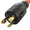 Ac Works Plug Adapter, STW, 6-50R, L6-30P, 6-50P, L6-30P, 1.5 ft., Orange WDL630650-018 - alternate 5